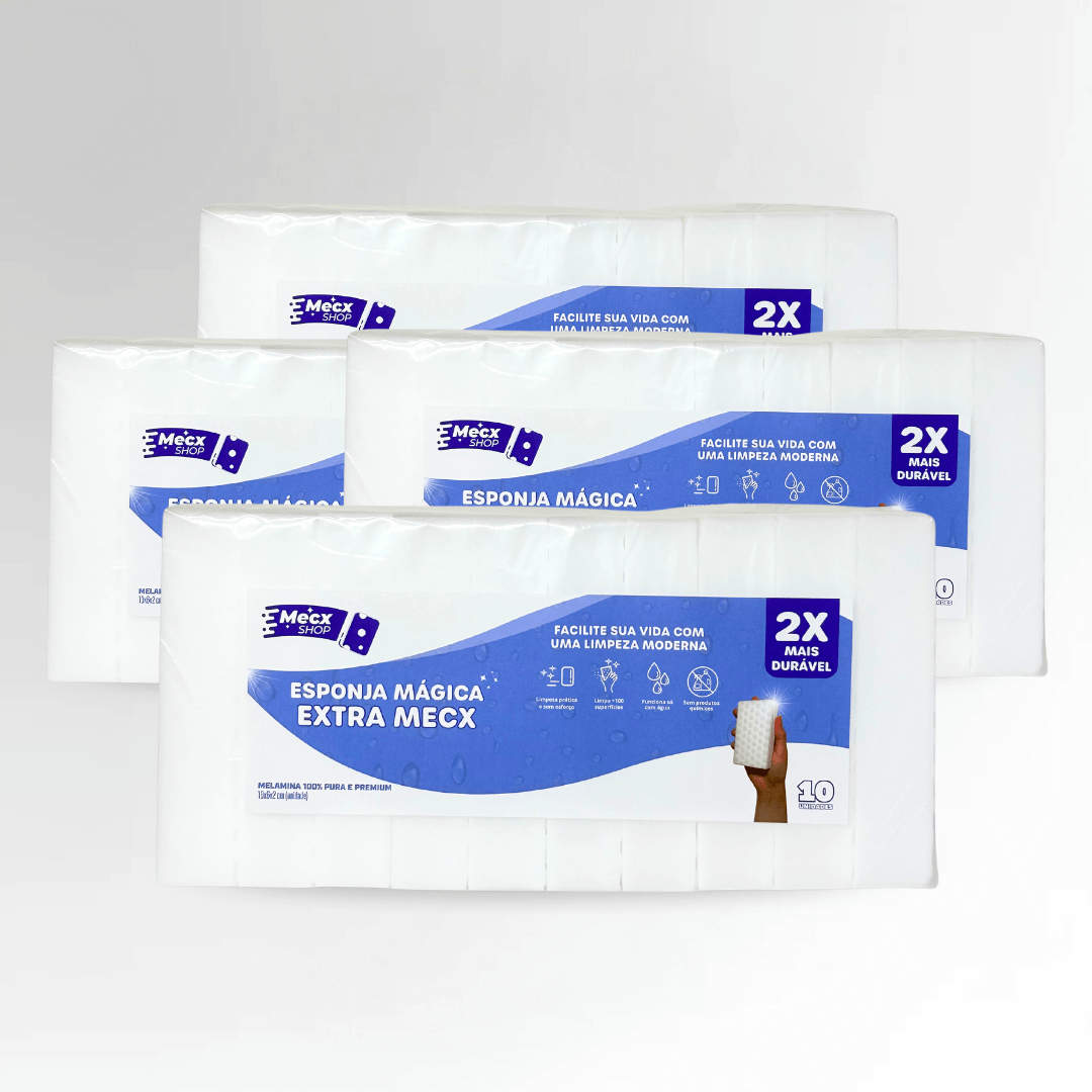 Kit 40 Esponja Mágica Extra Mecx®