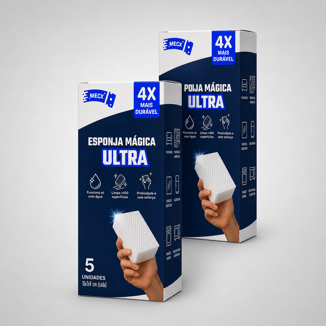 Kit 10 Esponja Mágica Ultra Mecx®
