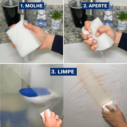 Kit 10 Esponja Mágica Ultra Mecx®